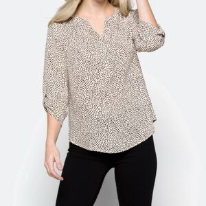41 Hawthorn Cream and Black Patterned Blouse